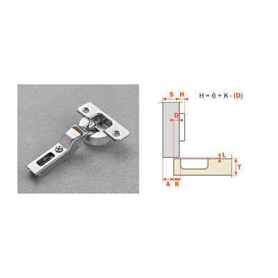 Q.TA' 50 SALICE CERNIERA AMMORTIZ C7A6GE9 COLLO 9 110 GRADI