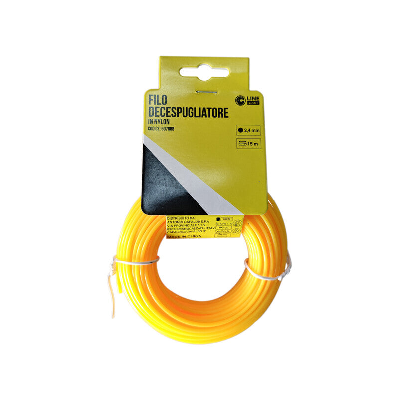 Q.TA' 1 C FILO DECESPUGLIATORE TONDO YELLOW-R MM2.4X15MT
