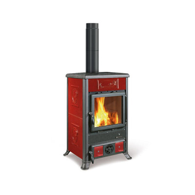 Q.TA' 1 STUFA LEGNA 9.0 KW ROSSELLA R1 5.0 CERAMICA LIBERTY BORDEAUX