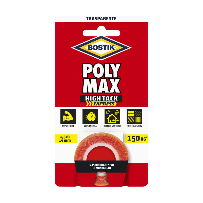 Q.TA' 1 BOSTIK POLYMAX NASTRO BIAD HIGH TACK EXPRESS TRASP
