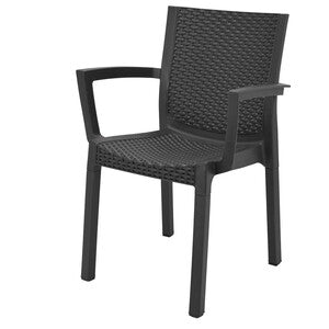 Q.TA' 1 POLTRONA PANAREA CONFORT RATTAN ANTRACITE