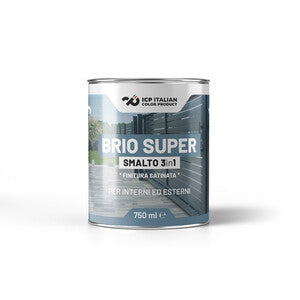 Q.TA' 6 SMALTO BRIOSUPER 3 IN 1 BIANCO PERLA SAT. 0,75 L