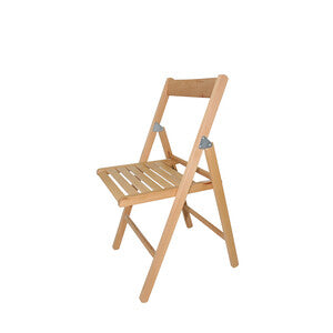 Q.TA' 4 SEDIA PIEGHEVOLE IN LEGNO VERNICIATO NOCE