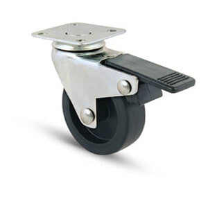 Q.TA' 12 RUOTA MOBILE D 50 MM GOMMA 220BIS PIASTRA C/FRE