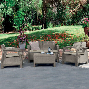 Q.TA' 1 SALOTTO CORFU 4 C/CUSCINI SABBIA