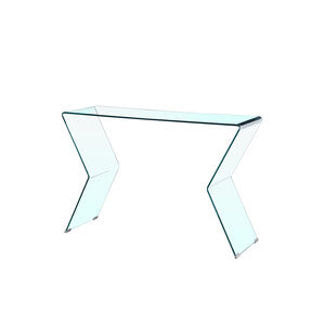 Q.TA' 2 CONSOLLE IN VETRO TRASPARENTE 120X40X79 CM