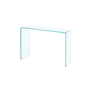 Q.TA' 2 CONSOLLE IN VETRO TRASPARENTE 100X33X75 CM