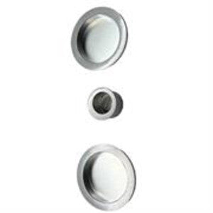 Q.TA' 1 KIT MANIGLIE TONDO CIECO PORTE SCORREVOLI CROMO