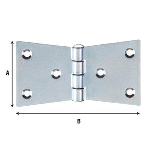 Q.TA' 1 BL CERNIERA CODA DI RONDINE 4 FORI 110X55 MM 2