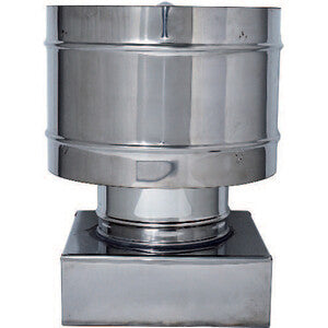 Q.TA' 1 C FUMAIOLO A BOTTE INOX QUADRO INOX 22X22CM