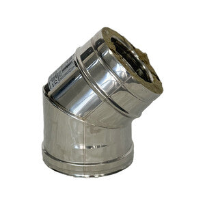 Q.TA' 1 C CURVA INOX DOPPIA PARETE 45 D 25/30 CM