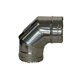 Q.TA' 1 C CURVA INOX DOPPIA PARETE 90 D 15/20 CM