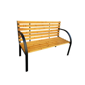 Q.TA' 1 C PANCHINA NERO/LEGNO NATURALE 122X60X81 RITROVO