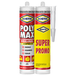 Q.TA' 2 BOSTIK POLYMAX ORIGINAL 300 G CRISTAL CART BIPACK