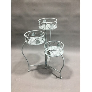 Q.TA' 2 C FIORIERA 3 POSTI 44X46XH65CM AZZURRO CHIARO EPOQUE