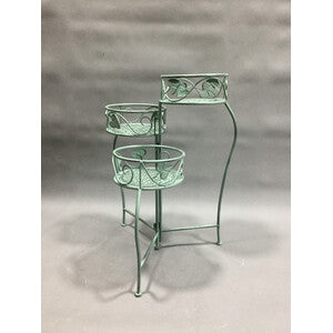 Q.TA' 2 C FIORIERA 3 POSTI 44X46XH65CM VERDE SALVIA EPOQUE