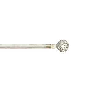Q.TA' 6 BASTONE METALLO D 20/17 120/210CM RICAMO AVOR/ORO