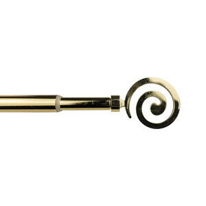 Q.TA' 6 BASTONE METALLO D 12/9 70/120CM SPIRALE ORO