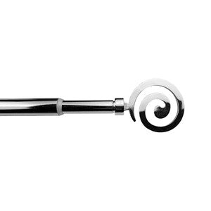 Q.TA' 6 BASTONE METALLO D 12/9 70/120CM SPIRALE CROMO