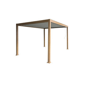 Q.TA' 1 C PERGOLA BIOCLIMATICA 3X4 ALU STEEL EFFETTO LEGNO