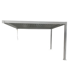 Q.TA' 1 C PERGOLA BIOCLIMATICA ADDOSSATA 3X4XH2,5 ALU STEEL BIANCO