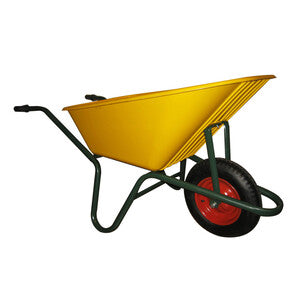 Q.TA' 1 CARRIOLA SMONTATA C/VASCA IN PLASTICA 100 L GIALLO