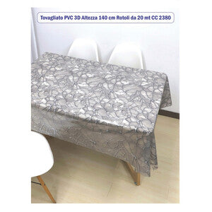 Q.TA' 20 TOVAGLIATO TRASPARENTE SMART MARMO GRIGIO H 140