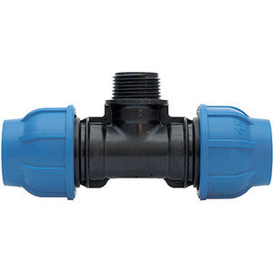 Q.TA' 5 RACCORDO POLIPROP TEE MAS D 40 X 11/4 X 40MM