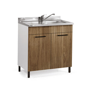 Q.TA' 1 KIT CUCINA BASE 2 ANTE 80X50XH85 CM S/LAVELLO NOCE