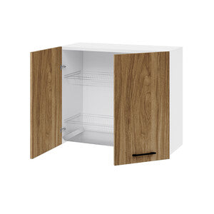 Q.TA' 1 KIT CUCINA PENSILE 2 ANTE SCOLAPIATTI 80X32XH72 CM NOCE