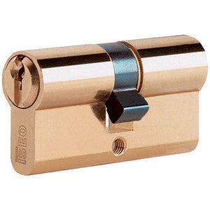 Q.TA' 1 ISEO F5 8209 CILINDRO SAGOMATO 40-50 OTTONATO C/3CH