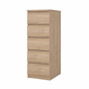 Q.TA' 1 KIT CASSETTIERA NAIA 5 CASS 40X50X111CM ROVERE