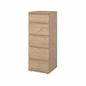 Q.TA' 1 KIT CASSETTIERA NOVA 5 CASS 40,2X40X106,6CM ROVERE