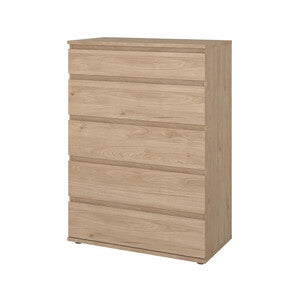 Q.TA' 1 KIT CASSETTIERA NOVA 5 CASS 76,8X40X106,6CM ROVERE