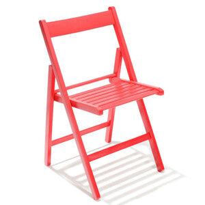 Q.TA' 4 SEDIA PIEGHEVOLE LIBERTY ROSSO