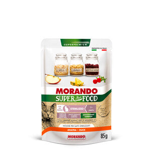 Q.TA' 24 CIBO GATTO MORANDO S/FOOD STERIL.85 G ANATRA