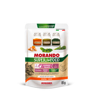 Q.TA' 24 CIBO GATTO MORANDO S/FOOD EXIGENT 85 G ANATRA