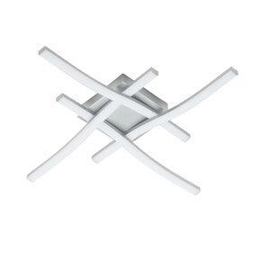 Q.TA' 1 PLAFONIERA LED TRATTI 20W 4000K 2700LM SILVER 4L