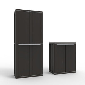 Q.TA' 1 SET ARMADIO ALTO + BASSO JLINE ALLBLACK