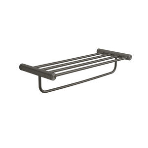 Q.TA' 1 GEDY ANDE GUN METAL PORTASALVIETTE DOPPIO H 12,5 CM