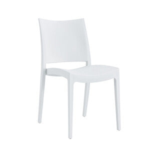 Q.TA' 1 SEDIA FLAT BIANCO