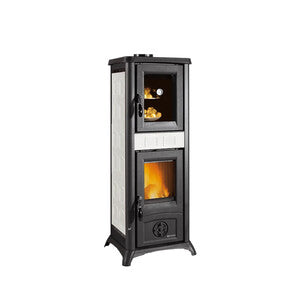 Q.TA' 1 STUFA LEGNA C/FORNO 7,3 KW GEMMA CERAM BIAN V6