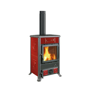 Q.TA' 1 STUFA LEGNA 9 KW ROSSELLA R1.16 CERAM BORDEAUX V6