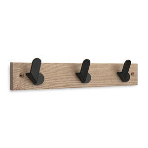Q.TA' 1 APPENDIABITI IN LEGNO INOFIX 3 POSTI NERO