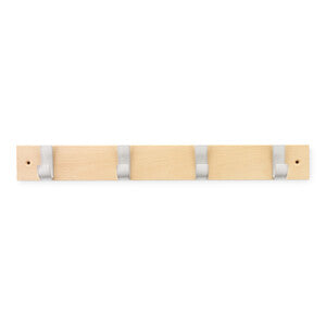 Q.TA' 1 APPENDIABITI IN LEGNO INOFIX 4 POSTI CROMO