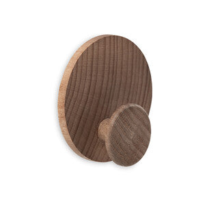Q.TA' 6 GANCIO ADESIVO IN LEGNO INOFIX MARRONE