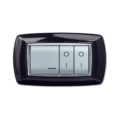 Q.TA' 1 PLACCA LIFE LIVING PLAST NERO GLITTERING 4P