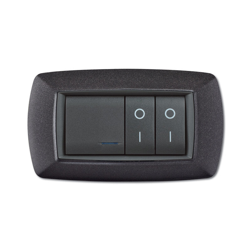 Q.TA' 1 PLACCA LIFE LIVING PLAST GRIGIO NOTTE VULCAN 4P