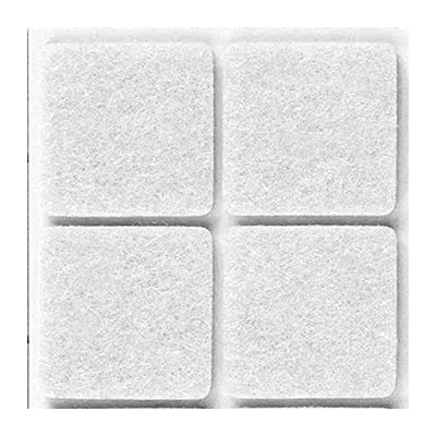 Q.TA' 50 FELTRINO ADESIVO SEDIA BIANCO 25X 25 MM CF 8