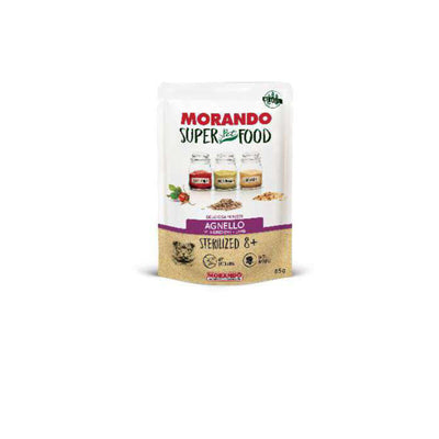 Q.TA' 24 CIBO GATTO MORANDO SUPERFOOD 85 G 8+STERIL AGNEL